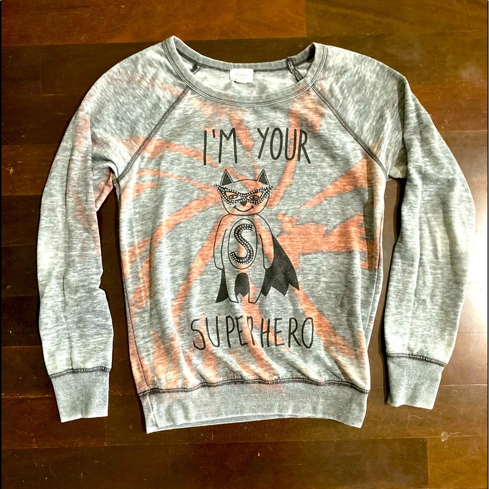 I’m Your Superhero 🦸‍♀️ Bleach TieDye Sweater